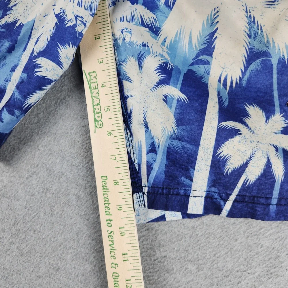 Corona Extra Swim Board Shorts Mens Small Blue Tropical Palm Tree Lace Up Waist